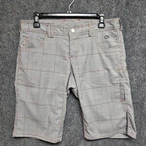 Club Ride Freedom Shorts Womens Medium Plaid Cycling Lightweight Casual Touring